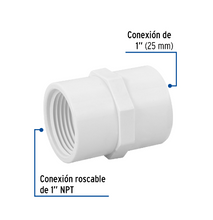 Cargar imagen en el visor de la galería, ADAPATADOR HEMBRA DE PVC 1&#39;&#39;, FOSET 45434 N
