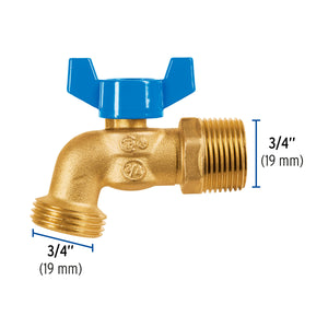 LLAVE DE ESFERA DE LAT”N 3/4' CON ROSCA PARA MANGUERA, FOSET 49054 P