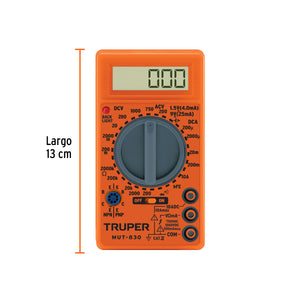 MULTIMETRO DIGITAL ESCOLAR TRUPER 10400 P