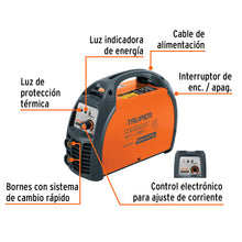 Cargar imagen en el visor de la galería, SOLDADORA INVERSORA 130A, BI-VOLTAJE 127/220V, TRUPER 11787 P
