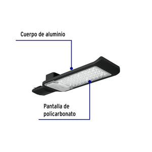 LUMINARIO SUBURBANO PLANO DE LED 50W ALTA INTENSIDAD 46258 P