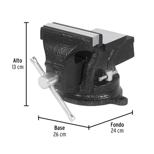 TORNILLO DE BANCO 4'' DE HIERRO GRIS, PRETUL