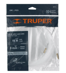 GUÍA DE NYLON DE 15M PARA CABLE, TRUPER 17756 N