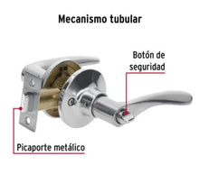 Cargar imagen en el visor de la galería, CERRADURA MANIJA BAÑO CROMO MATE, CIL METÁLICO, HERMEX 20037
