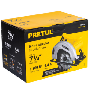 SIERRA CIRCULAR 7-1/4'' 1200W, PRETUL 27098 P