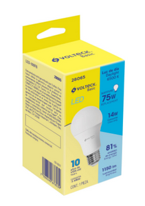 LÁMPARA LED TIPO BULBO A19 14W LUZ DE DÍA, CAJA, VOLTECK 28065 N