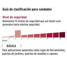 Cargar imagen en el visor de la galería, BLÍSTER CON 2 CANDADOS DE HIERRO DE 38MM CON GANCHO LARGO 43329 N
