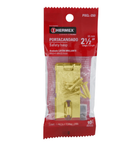 PORTACANDADO DE ACERO LATONADO 2-1/2'', HERMEX 43735 P