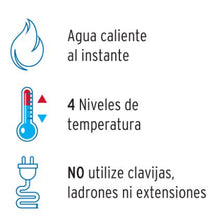 Cargar imagen en el visor de la galería, REGADERA ELÉCTRICA DE 4 TEMPERATURAS AZUL, FOSET 45155 P
