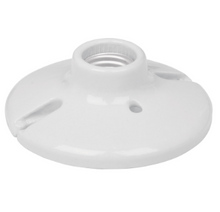 Cargar imagen en el visor de la galería, PORTÁMPARA DE PORCELANA, 4-1/2&#39;&#39;, CIRCULAR, VOLTECK 46524 P
