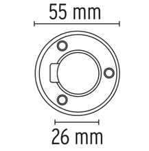 Cargar imagen en el visor de la galería, BRIDA CROMADA PARA TUBO REDONDO DE CLOSET, HERMEX 48975 N
