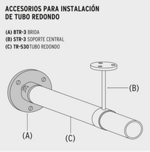 Cargar imagen en el visor de la galería, BRIDA CROMADA PARA TUBO REDONDO DE CLOSET, HERMEX 48975 N
