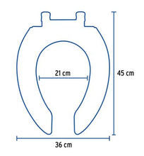 Cargar imagen en el visor de la galería, ASIENTO ALARGADO PARA WC, ABIERTO BLANCO, FOSET 49905 *
