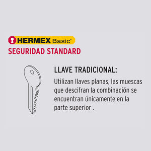 CERRADURA HERMEX BASIC LATON ANTIGUO