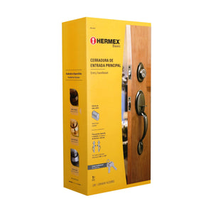 CERRADURA HERMEX BASIC LATON ANTIGUO