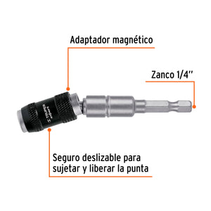 ADAPTADOR ARTICULADO DE 90 MM MAGNÈTICO PARA PUNTAS, EXPERT 11875 N